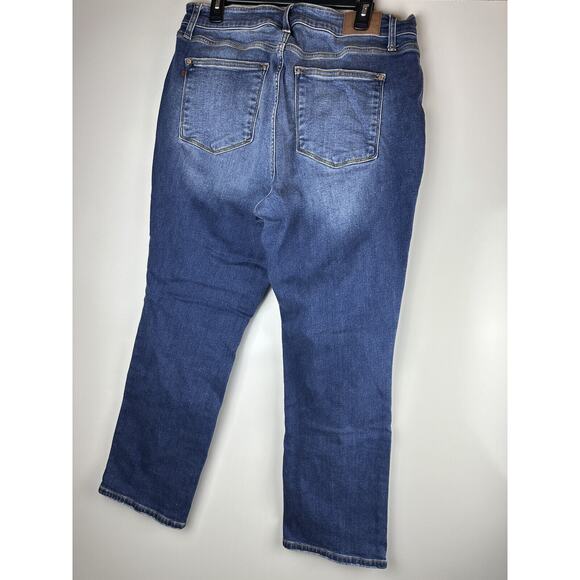 Judy Blue Thermal Straight Fit Jeans Contrast Wash JB82561 Women's Plus Size 18W - Picture 11 of 14